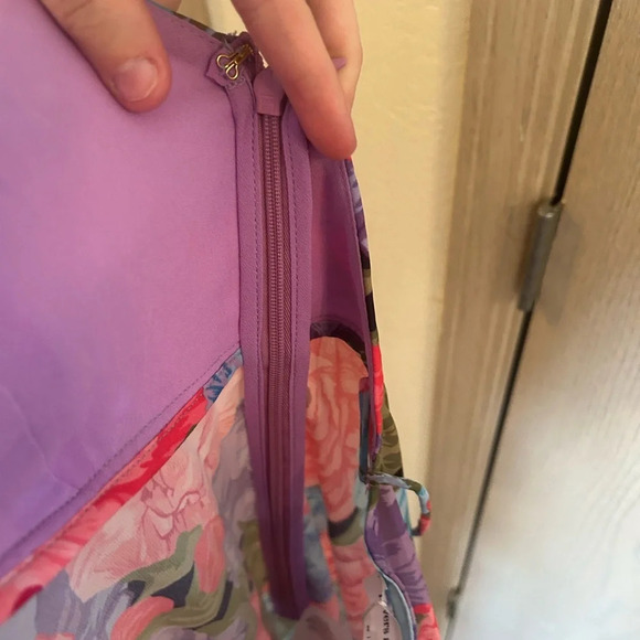 NWT Lovers & Friends WILSHIRE MAXI TANK Multicolor Kim Floral Sz XS Chiffon Slit - Picture 9 of 12